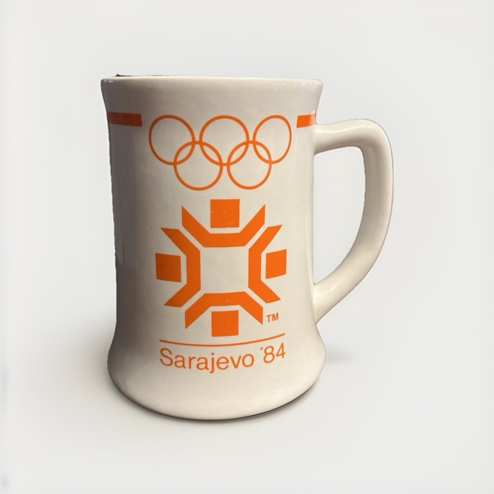 Sarajevo Olympic Winter Games 1984 Beer Stein Mug Coffee Mug Wallace Berrie VTG